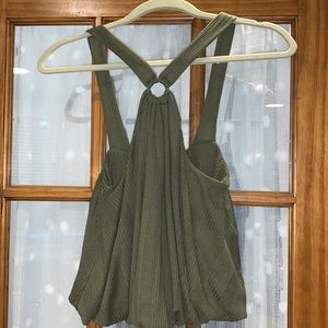 Free People bubble top in olive